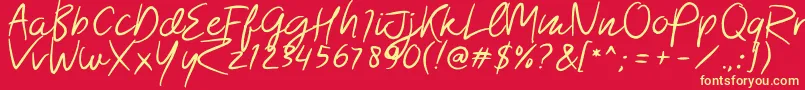 Morsal Font – Yellow Fonts on Red Background
