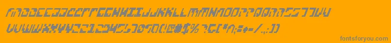 XenophobiaCondital Font – Gray Fonts on Orange Background