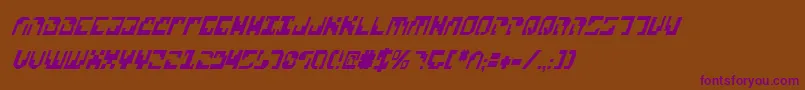 XenophobiaCondital Font – Purple Fonts on Brown Background