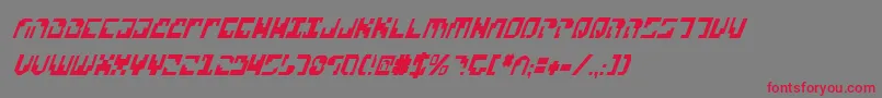 XenophobiaCondital-Schriftart – Rote Schriften auf grauem Hintergrund