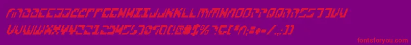 XenophobiaCondital Font – Red Fonts on Purple Background