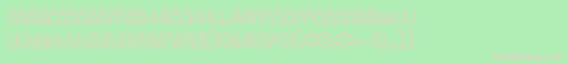 Oddessey6000-Schriftart – Rosa Schriften auf grünem Hintergrund
