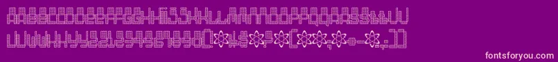 Oddessey6000 Font – Pink Fonts on Purple Background