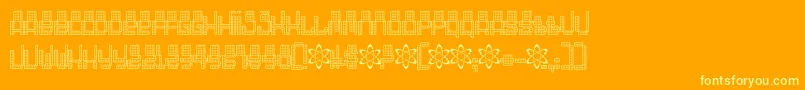 Oddessey6000 Font – Yellow Fonts on Orange Background