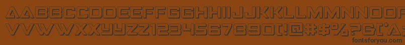 Strikefighter3D-fontti – mustat fontit ruskealla taustalla