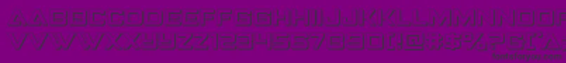 Strikefighter3D-Schriftart – Schwarze Schriften auf violettem Hintergrund