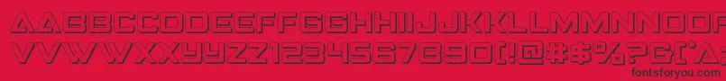 Strikefighter3D Font – Black Fonts on Red Background