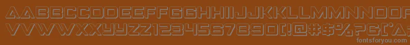 Strikefighter3D Font – Gray Fonts on Brown Background