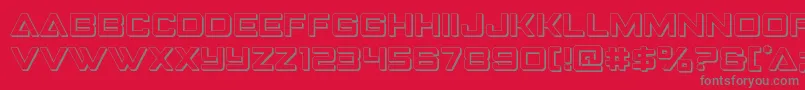 Strikefighter3D Font – Gray Fonts on Red Background