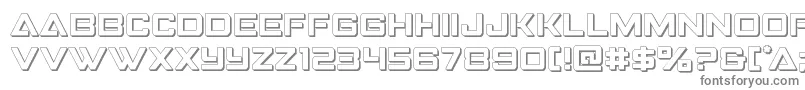Шрифт Strikefighter3D – серые шрифты на белом фоне