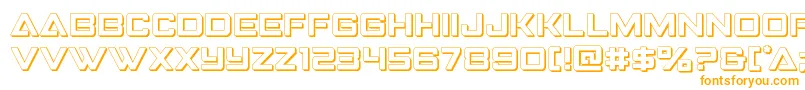 Шрифт Strikefighter3D – оранжевые шрифты на белом фоне