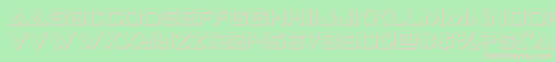 Strikefighter3D-fontti – vaaleanpunaiset fontit vihreällä taustalla