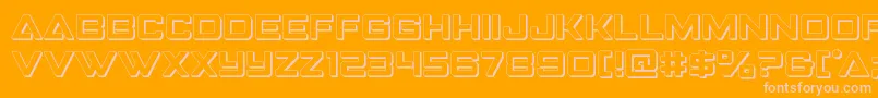 Strikefighter3D Font – Pink Fonts on Orange Background