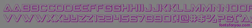Strikefighter3D Font – Purple Fonts on Gray Background