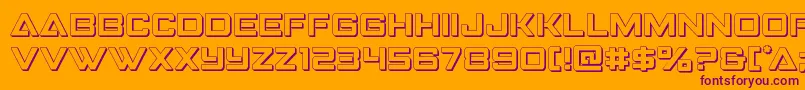 Strikefighter3D Font – Purple Fonts on Orange Background