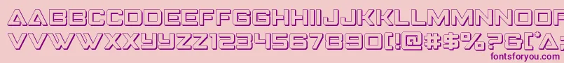 Strikefighter3D Font – Purple Fonts on Pink Background