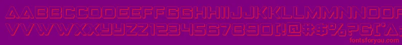 Strikefighter3D Font – Red Fonts on Purple Background