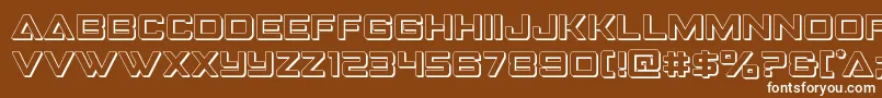 Шрифт Strikefighter3D – белые шрифты на коричневом фоне