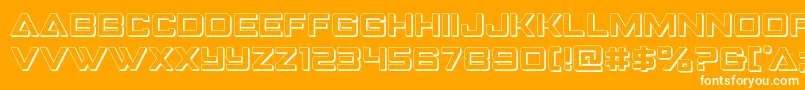 フォントStrikefighter3D – オレンジの背景に白い文字