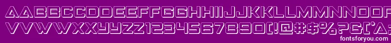 Strikefighter3D-fontti – valkoiset fontit violetilla taustalla