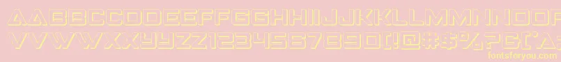 Strikefighter3D Font – Yellow Fonts on Pink Background