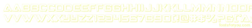 フォントStrikefighter3D – 黄色のフォント
