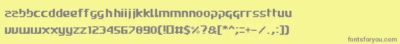 Czcionka Roadwc98 – szare czcionki na żółtym tle