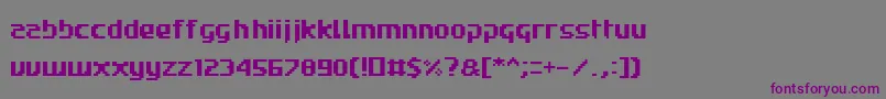 フォントRoadwc98 – 紫色のフォント、灰色の背景