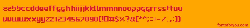 フォントRoadwc98 – オレンジの背景に赤い文字