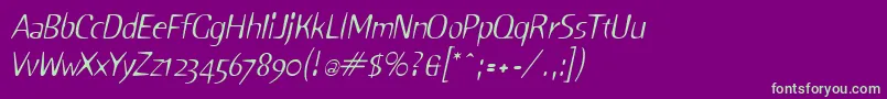 SniffItalic Font – Green Fonts on Purple Background