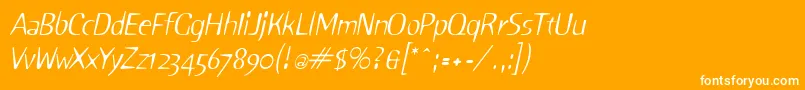 SniffItalic Font – White Fonts on Orange Background