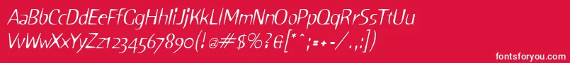 SniffItalic Font – White Fonts on Red Background