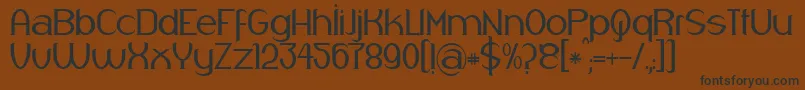 フォントRespingo – 黒い文字が茶色の背景にあります