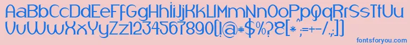 Respingo Font – Blue Fonts on Pink Background