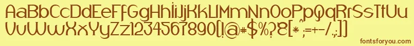 Respingo Font – Brown Fonts on Yellow Background