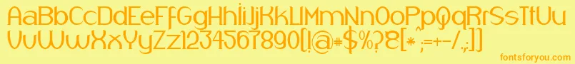 Respingo Font – Orange Fonts on Yellow Background