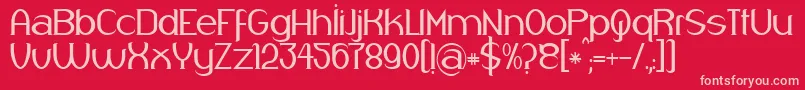 Respingo Font – Pink Fonts on Red Background