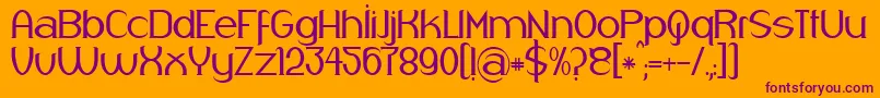 Respingo Font – Purple Fonts on Orange Background