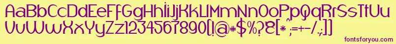 Respingo Font – Purple Fonts on Yellow Background