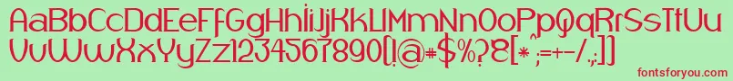 Respingo Font – Red Fonts on Green Background