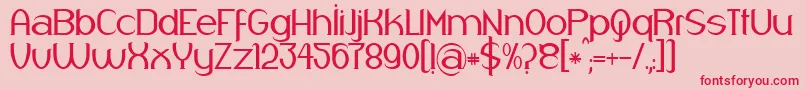 Respingo Font – Red Fonts on Pink Background