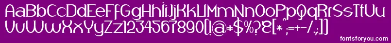 フォントRespingo – 紫の背景に白い文字