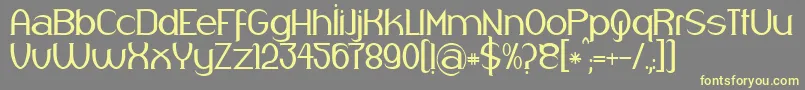 Respingo Font – Yellow Fonts on Gray Background