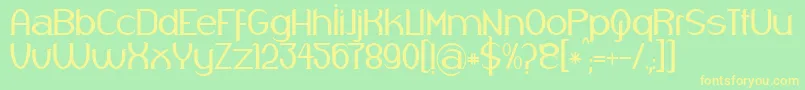 Respingo Font – Yellow Fonts on Green Background