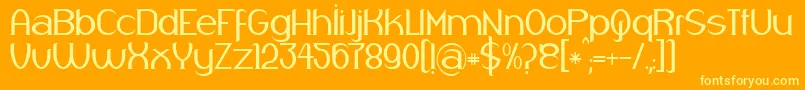 フォントRespingo – オレンジの背景に黄色の文字