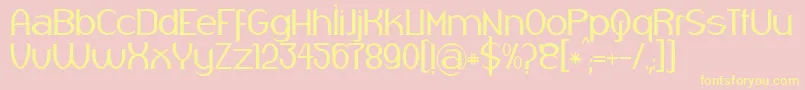 Respingo Font – Yellow Fonts on Pink Background