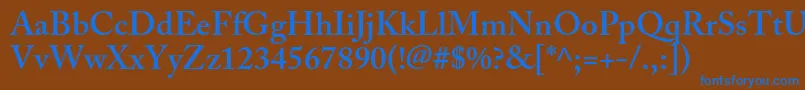 AcaslonproSemibold Font – Blue Fonts on Brown Background