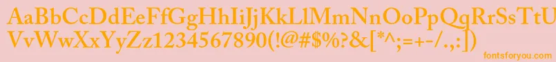 AcaslonproSemibold Font – Orange Fonts on Pink Background