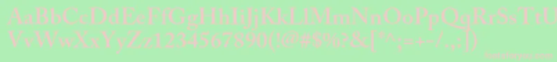 AcaslonproSemibold Font – Pink Fonts on Green Background