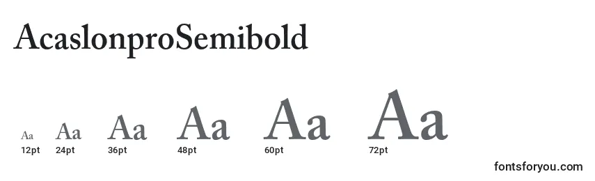 AcaslonproSemibold Font Sizes